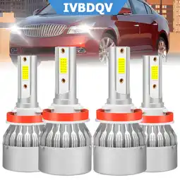 Walmart IVBDQV H9/H11 High Low Beam For Buick LaCrosse 2005-2013 LED Headlight Bulbs 4pcs offer