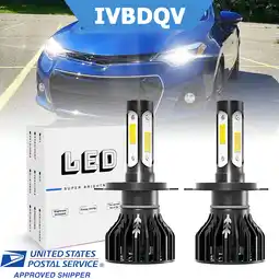 Walmart For Toyota Corolla 1998-2000 LED Headlight Bulb Pair H4 High Low Beam Kit 6000K Super Bright White offer