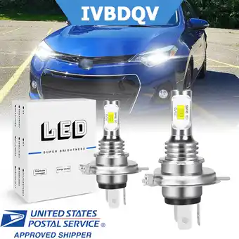 Walmart For Toyota Corolla 1998-2000 LED Headlight Bulb H4 High/Low Beam 2Pcs 6500K Super Bright White offer