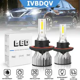 Walmart For Nissan Sentra 2004-2012 LED Headlight H13/9008 High/Low Beam Bulbs 6000K Bright White Pack of 2 offer