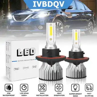 Walmart For Nissan Sentra 2004-2012 LED Headlight H13/9008 High/Low Beam Bulbs 6000K Bright White Pack of 2 offer