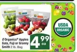 Albertsons O Organics Apples Gala, Fuji or Granny Smith - 2 lb. Bag offer