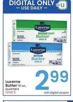 Albertsons Lucerne Butter - 16 oz., quarters offer