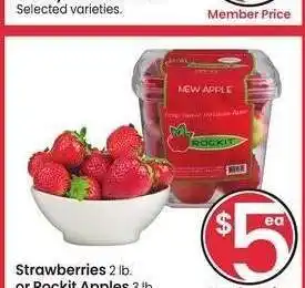 Albertsons Strawberries 2 lb. or Rockit Apples 3 lb offer