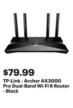 Best Buy TP-Link - Archer AX3000 Pro Dual-Band Wi-Fi 6 Router - Black offer