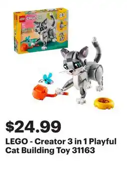 Best Buy LEGO - Creator 3 in 1 Playful Cat Building Toy 31163 offer