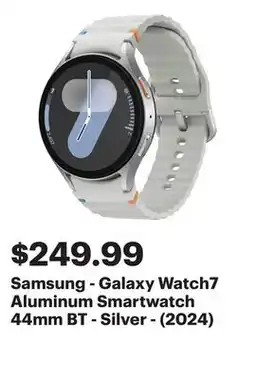 Best Buy Samsung - Galaxy Watch7 Aluminum Smartwatch 44mm BT - Silver - (2024) offer