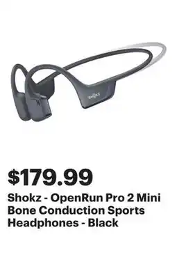 Best Buy Shokz - OpenRun Pro 2 Mini Bone Conduction Sports Headphones - Black offer