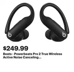 Best Buy Beats - Powerbeats Pro 2 True Wireless Active Noise Canceling Earbuds - Jet Black offer