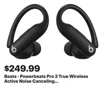 Best Buy Beats - Powerbeats Pro 2 True Wireless Active Noise Canceling Earbuds - Jet Black offer