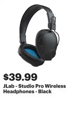Best Buy JLab - Studio Pro Wireless Headphones - Black offer