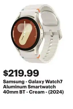 Best Buy Samsung - Galaxy Watch7 Aluminum Smartwatch 40mm BT - Cream - (2024) offer