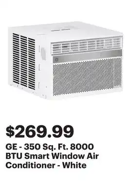 Best Buy GE - 350 Sq. Ft. 8000 BTU Smart Window Air Conditioner - White offer