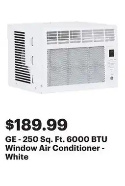 Best Buy GE - 250 Sq. Ft. 6000 BTU Window Air Conditioner - White offer