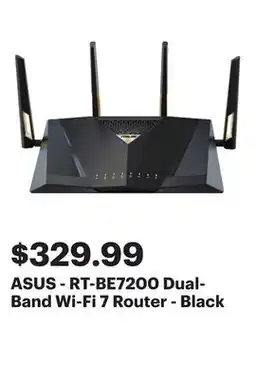 Best Buy ASUS - RT-BE7200 Dual-Band Wi-Fi 7 Router - Black offer