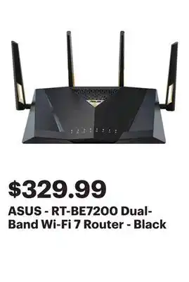 Best Buy ASUS - RT-BE7200 Dual-Band Wi-Fi 7 Router - Black offer