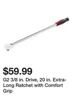 Harbor Freight Tools G2 3/8 in. Drive, 20 in. Extra-Long Ratchet with Comfort Grip offer