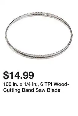 Harbor Freight Tools 100 in. x 1/4 in., 6 TPI Wood-Cutting Band Saw Blade offer