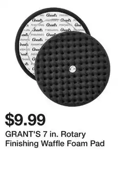 Harbor Freight Tools GRANT'S 7 in. Rotary Finishing Waffle Foam Pad offer