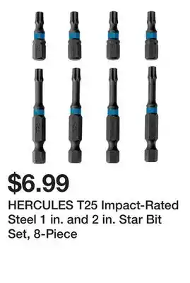 Harbor Freight Tools HERCULES T25 Impact-Rated Steel 1 in. and 2 in. Star Bit Set, 8-Piece offer