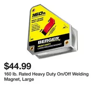 Harbor Freight Tools 160 lb. Rated Heavy Duty On/Off Welding Magnet, Large offer
