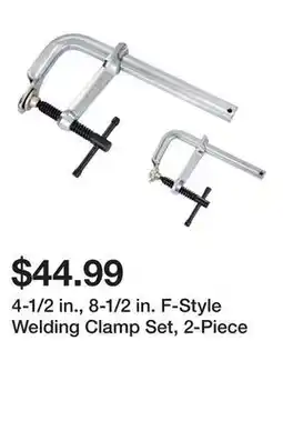 Harbor Freight Tools 4-1/2 in., 8-1/2 in. F-Style Welding Clamp Set, 2-Piece offer