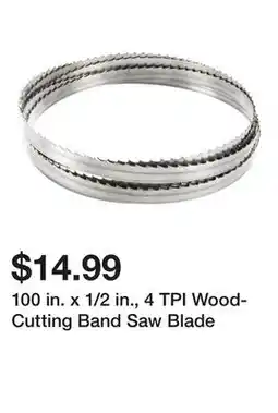 Harbor Freight Tools 100 in. x 1/2 in., 4 TPI Wood-Cutting Band Saw Blade offer