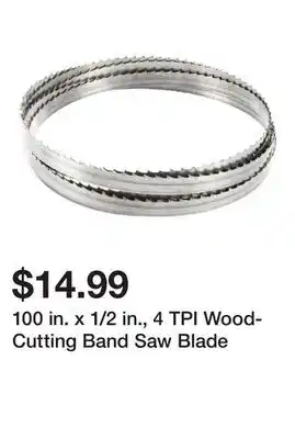 Harbor Freight Tools 100 in. x 1/2 in., 4 TPI Wood-Cutting Band Saw Blade offer