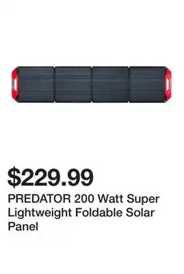 Harbor Freight Tools PREDATOR 200 Watt Super Lightweight Foldable Solar Panel offer