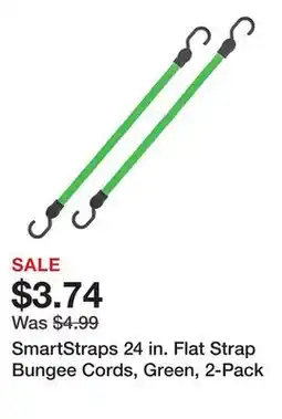 Tractor Supply Company SmartStraps 24 in. Flat Strap Bungee Cords, Green, 2-Pack offer