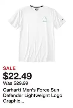Tractor Supply Company Carhartt Men's Force Sun Defender Lightweight Logo Graphic Short-Sleeve T-Shirt offer