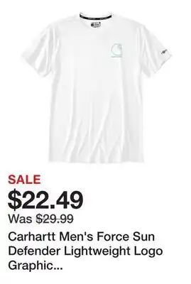Tractor Supply Company Carhartt Men's Force Sun Defender Lightweight Logo Graphic Short-Sleeve T-Shirt offer