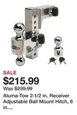 Tractor Supply Company Aluma-Tow 2-1/2 in. Receiver Adjustable Ball Mount Hitch, 8 in. Drop, 12,000 lb. Capacity offer