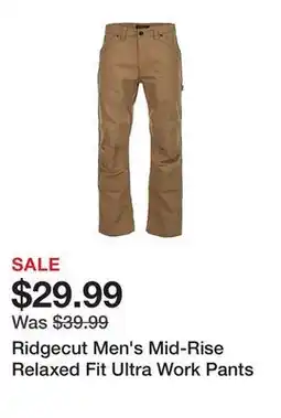 Tractor Supply Company Ridgecut Men's Mid-Rise Relaxed Fit Ultra Work Pants offer