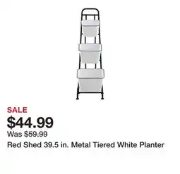 Tractor Supply Company Red Shed 39.5 in. Metal Tiered White Planter offer