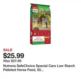 Tractor Supply Company Nutrena SafeChoice Special Care Low Starch Pelleted Horse Feed, 50 lb. Bag offer