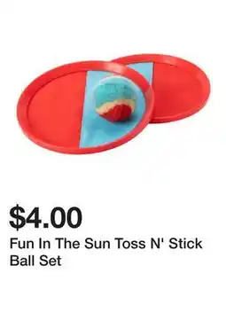 Five Below Fun In The Sun Toss N' Stick Ball Set offer