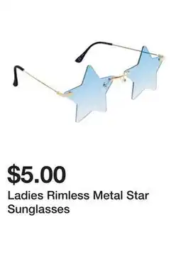 Five Below Ladies Rimless Metal Star Sunglasses offer