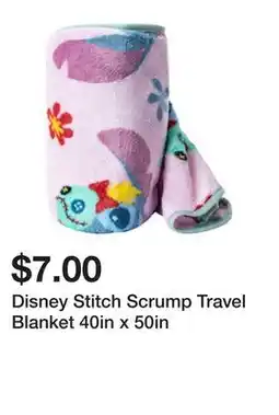 Five Below Disney Stitch Scrump Travel Blanket 40in x 50in offer