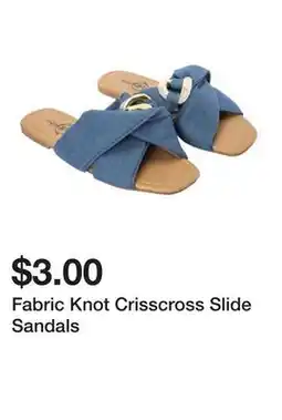 Five Below Fabric Knot Crisscross Slide Sandals offer