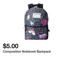 Five Below Composition Notebook Backpack offer