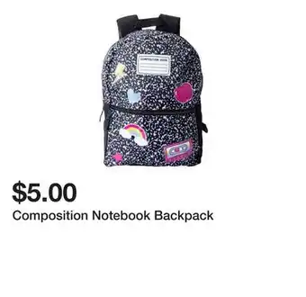 Five Below Composition Notebook Backpack offer