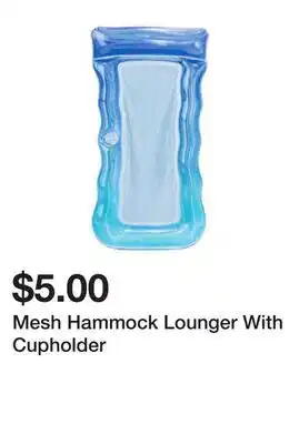 Five Below Mesh Hammock Lounger With Cupholder offer