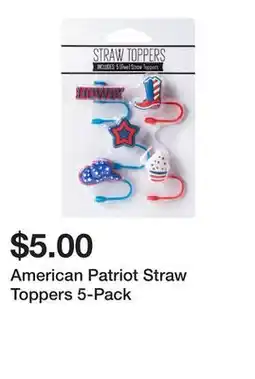 Five Below American Patriot Straw Toppers 5-Pack offer