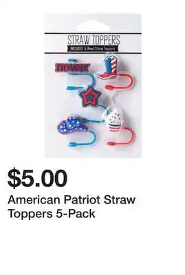 Five Below American Patriot Straw Toppers 5-Pack offer