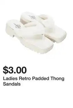 Five Below Ladies Retro Padded Thong Sandals offer