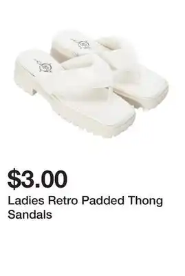 Five Below Ladies Retro Padded Thong Sandals offer