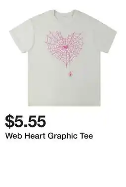 Five Below Web Heart Graphic Tee offer