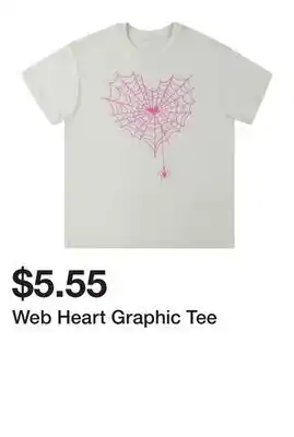 Five Below Web Heart Graphic Tee offer