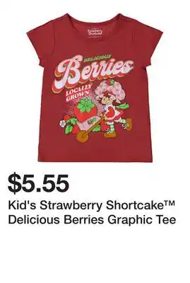 Five Below Kid's Strawberry Shortcake Delicious Berries Graphic Tee offer